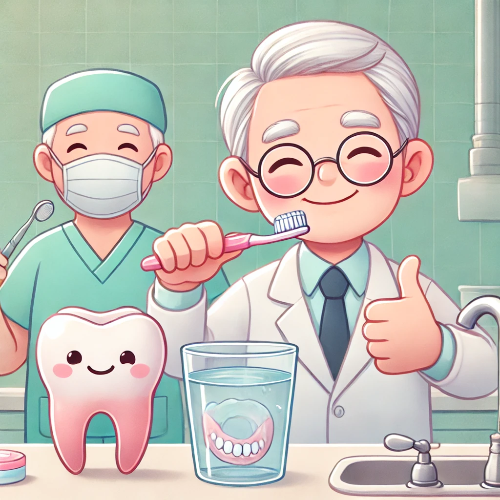 Cleaning and caring for dentures at home