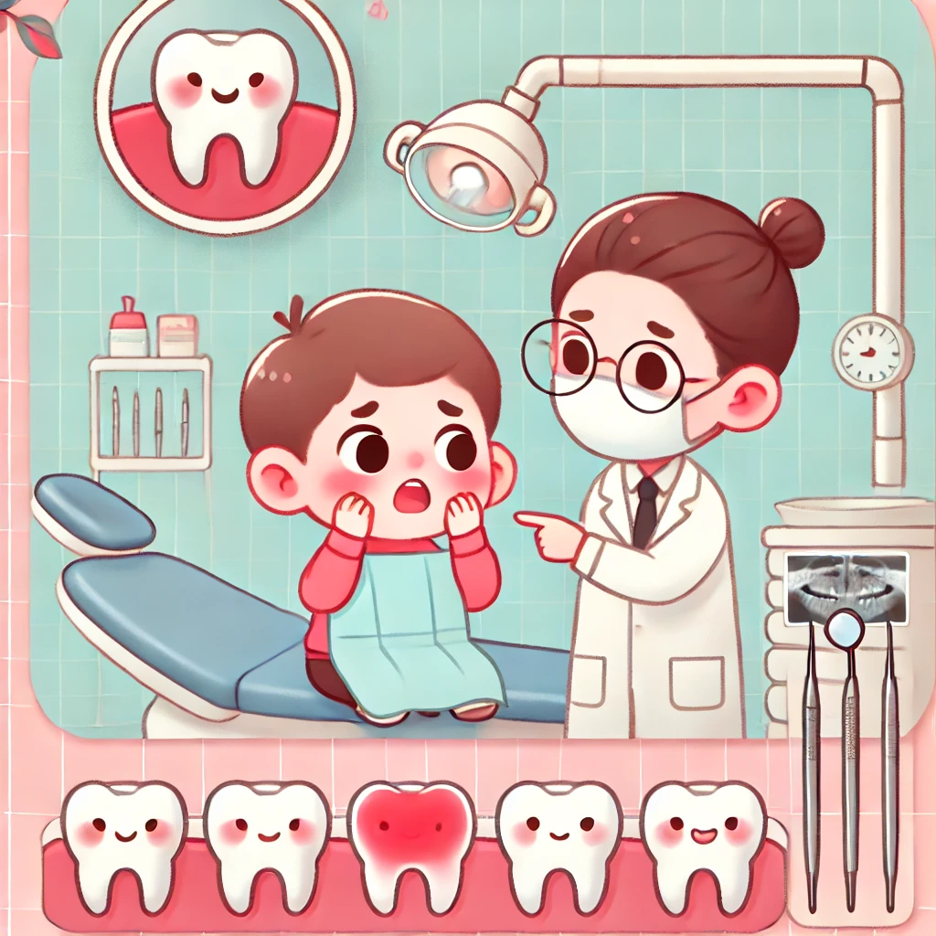 Illustration comparing healthy gums with gum disease