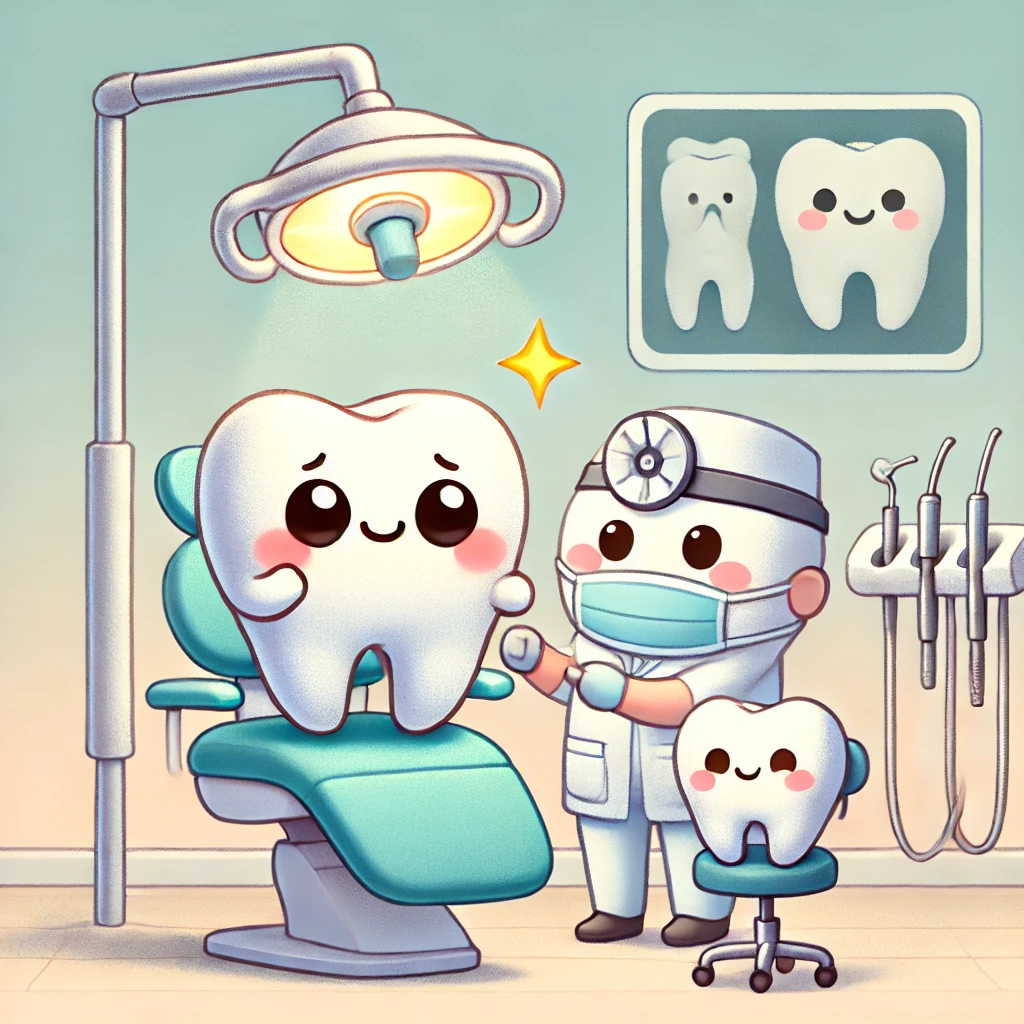 Dentist performing extraction for a difficult tooth in a dental clinic.