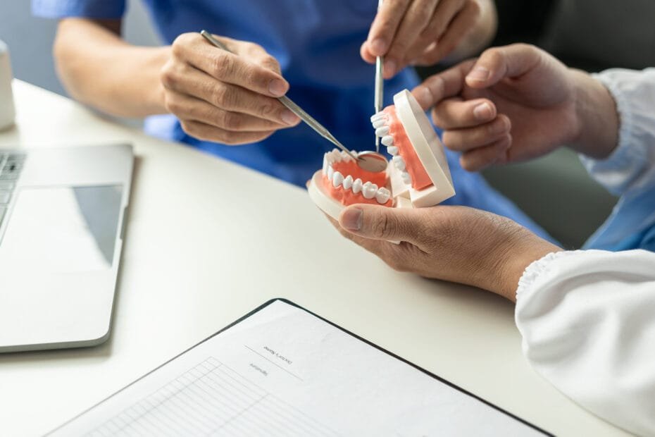 Dentist consultation about affordable dental implant options